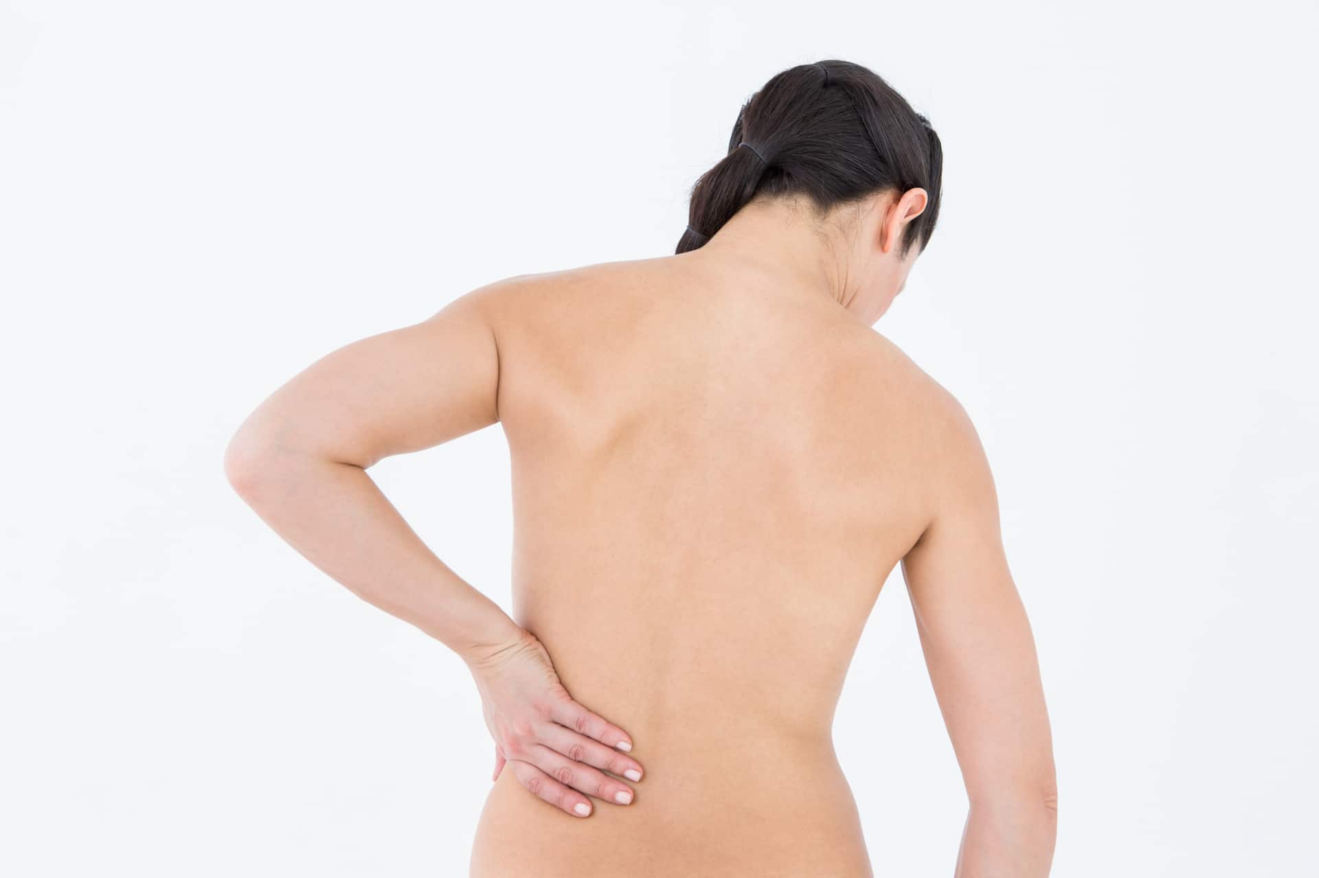 back pain left hand on hip